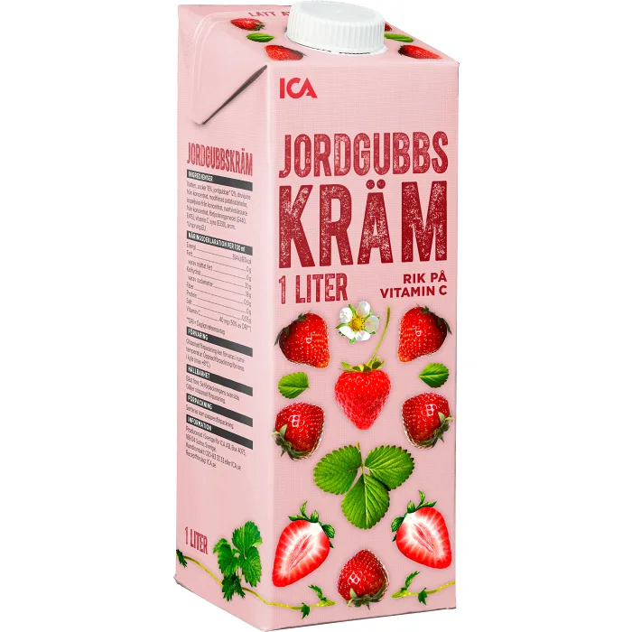 Jordgubbskräm 1l ICA