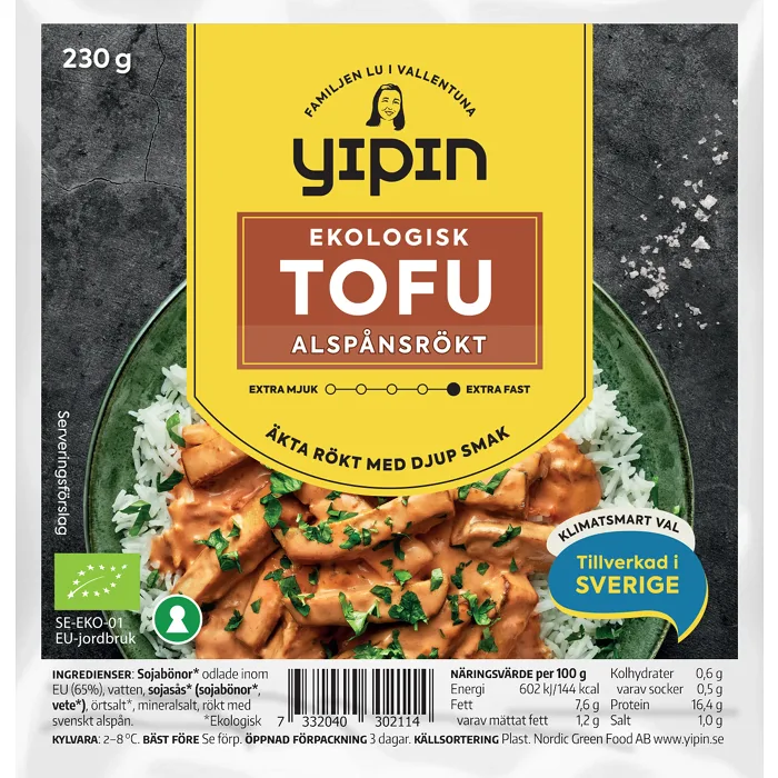 Tofu Alspånsrökt Ekologisk 230g YiPin