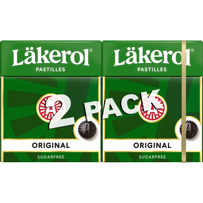 Halstabletter Original Sockerfri 2-p 50g Läkerol