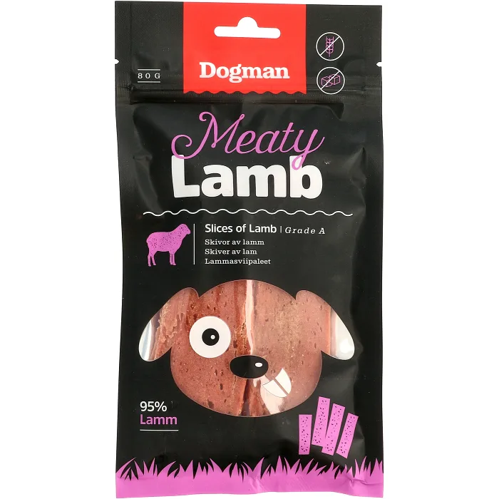 Hundsnacks Slices of Lamb 80g Dogman