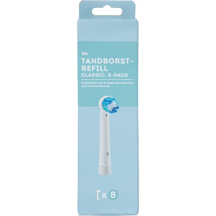 Tandborstrefill Classic 8p ICA