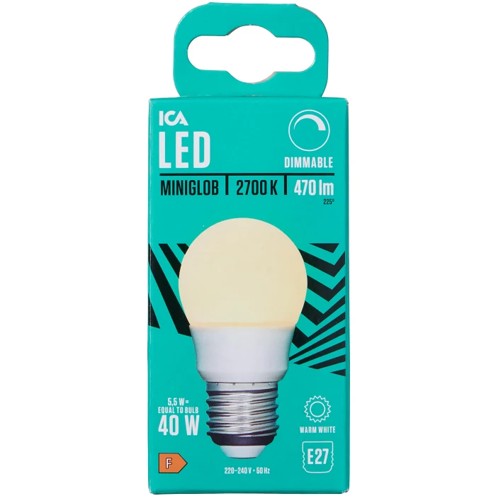 LED Klot E27 470lm(40W) Dimbar ICA