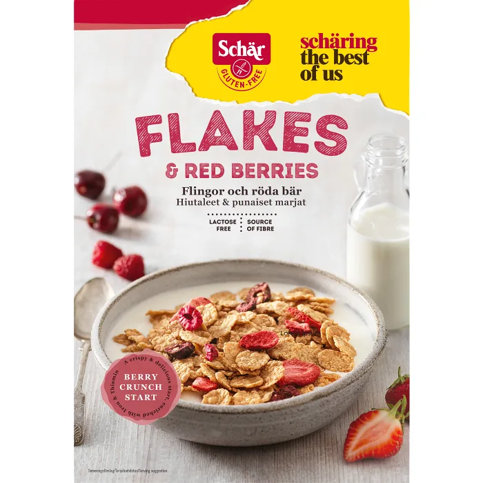 Flakes & red berries glutenfri 300g Schär