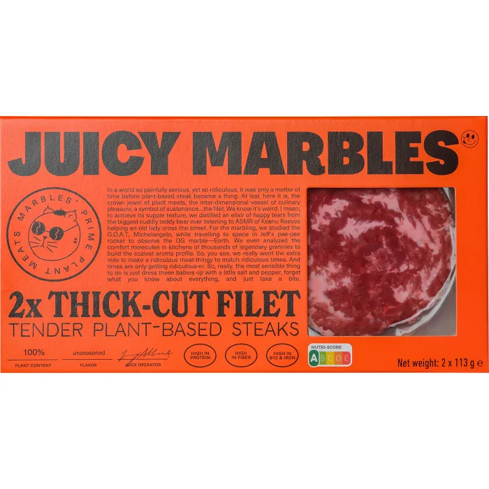 Filé Växtbaserad Thick-cut 2-p 226g Juicy Marbles