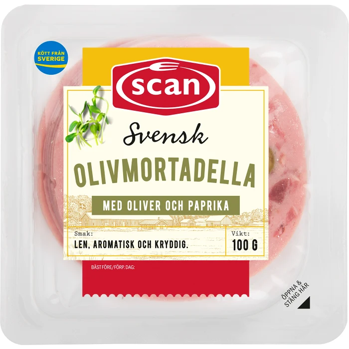 Olivmortadella 100g Scan