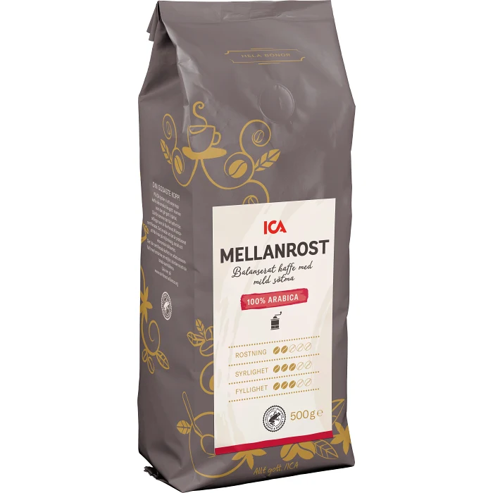 Kaffebönor Mellanrost 500g ICA
