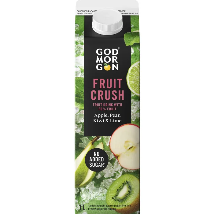 Fruktdryck Fruit Crush Äpple Päron Kiwi Lime 1000ml God Morgon®