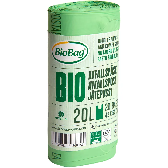 Avfallspåse komposterbar 20L 20p BioBag