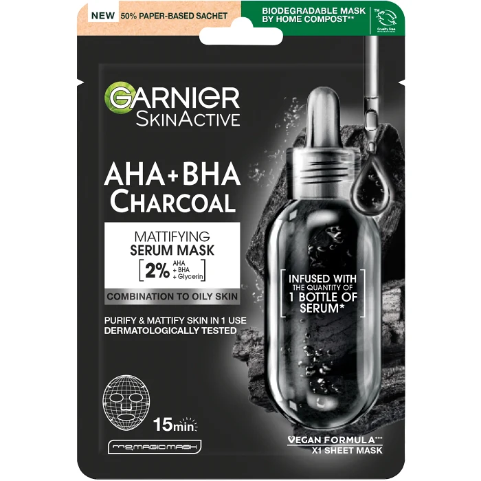 Ansiktsmask SkinActive Charcoal 1-p Garnier