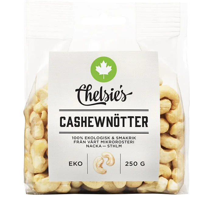 Cashewnötter Naturell Ekologisk 250g Chelsie's