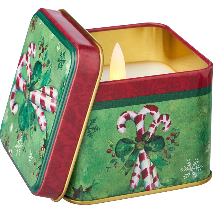 LED plåtburk Polka H6cm