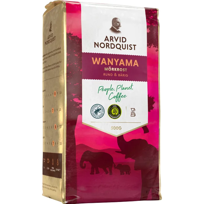 Bryggkaffe Wanyama Mörkrost 500g Arvid Nordquist Classic