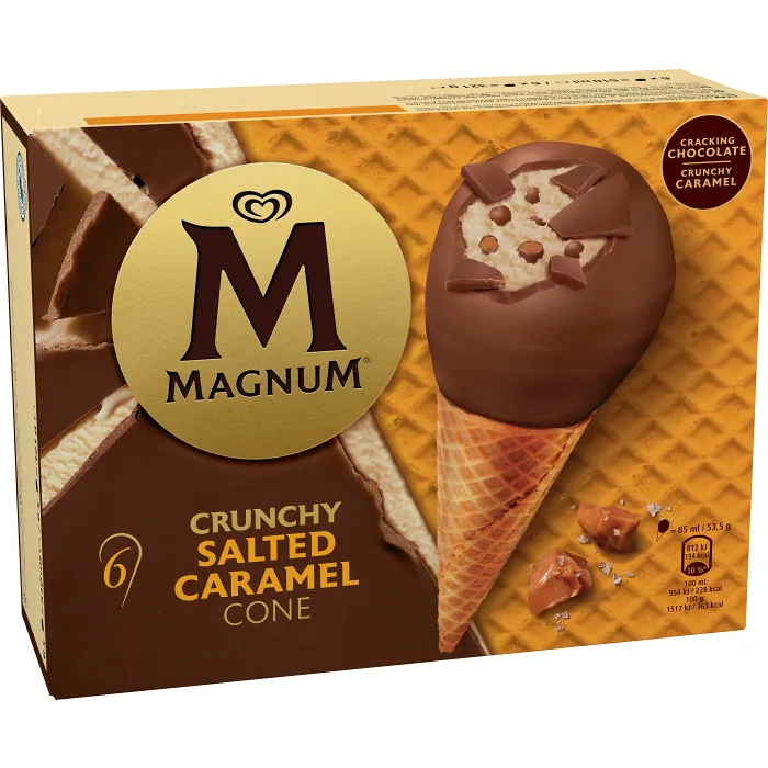 Glass Crunchy salted caramel mini 6-p Magnum