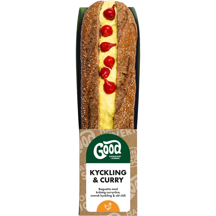 Baguette med Kyckling och krämig Curryröra 235g GOOD