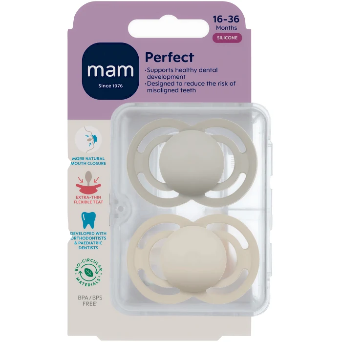 Napp Perfect Silikon 16-36mån 2-p MAM