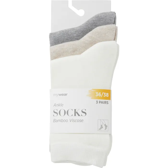Socka 3p beige mix 36/38 mywear