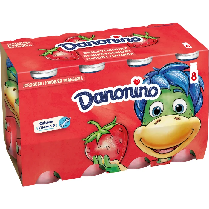 Drickyoghurt Jordgubb 8-p 800g Danonino