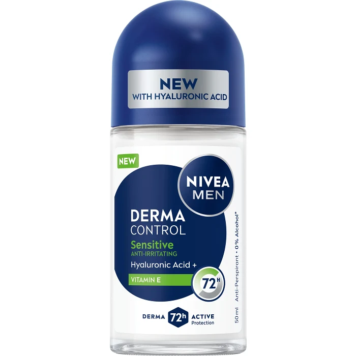 Deodorant Derma Control Sensitive Roll On 50ml Nivea Men