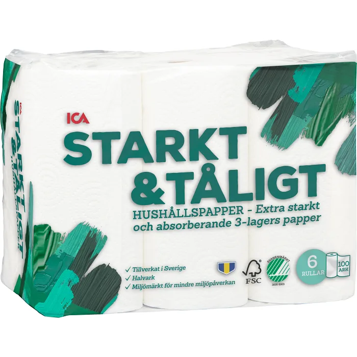 Hushållspapper Starkt & Tåligt 6-p ICA