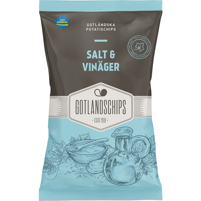 Potatischips Salt & vinäger 150g Gotlandschips