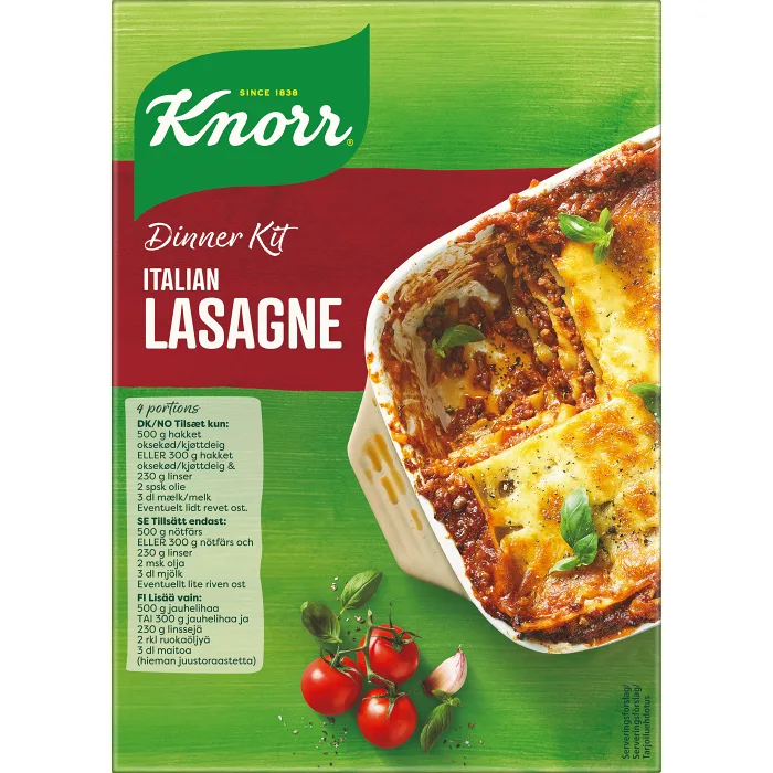 Middagskit Italian lasagne 262g Knorr