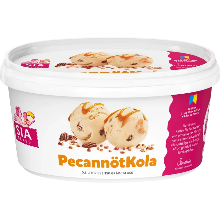 Gräddglass Pecannötkola 500ml SIA Glass
