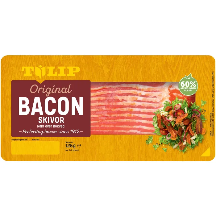 Bacon Rökt Skivad 125g Tulip
