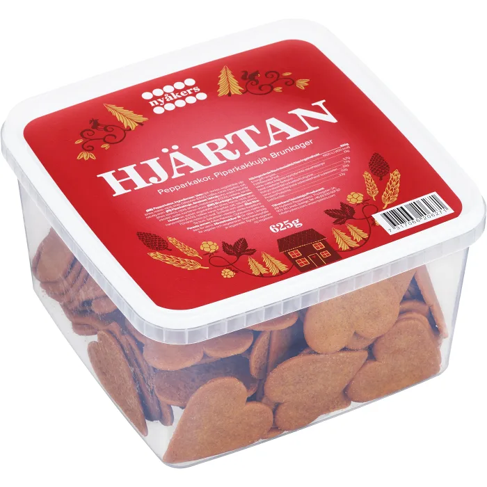 Pepparkakor Hjärtan 625g Nyåkers