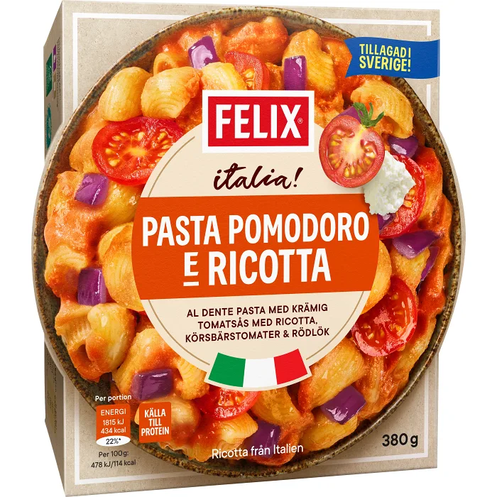 Pasta pomodoro ricotta 380g Felix