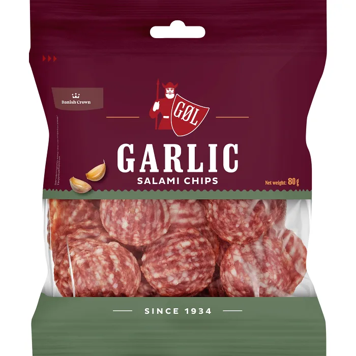 Salami Chips Garlic 80g Göl