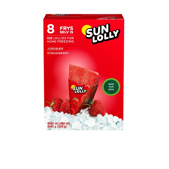 Isglass Jordgubb Ej fryst 8-p 480ml Sun Lolly