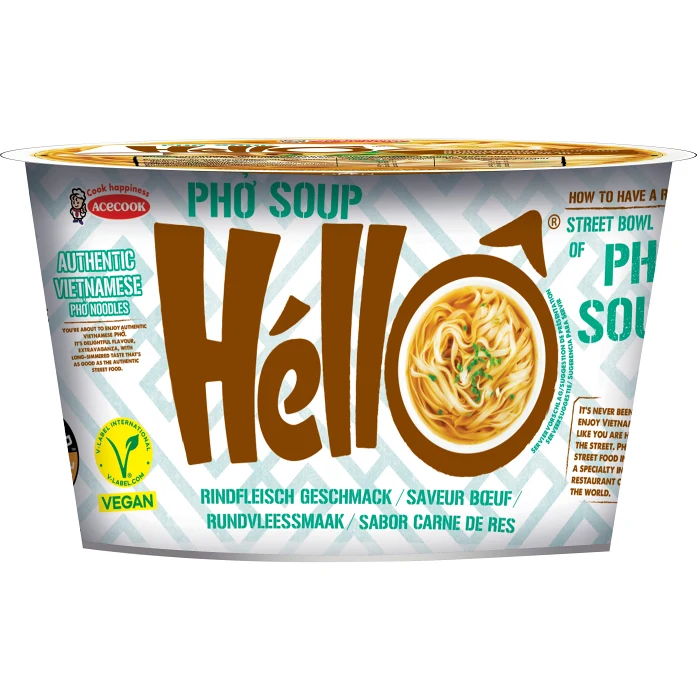 Hello Nudelsoppa Pho Med Nötköttssmak 70g Acecook