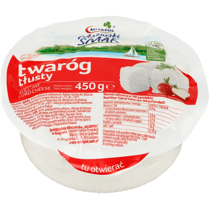 Ost Twarog Röd 450g Mlekpol