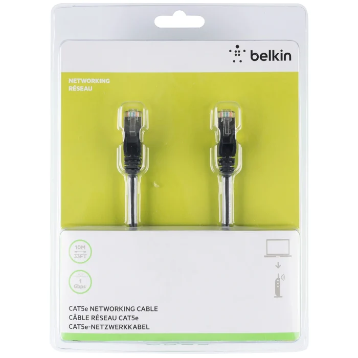 Nätverkskabel Svart 10m Belkin