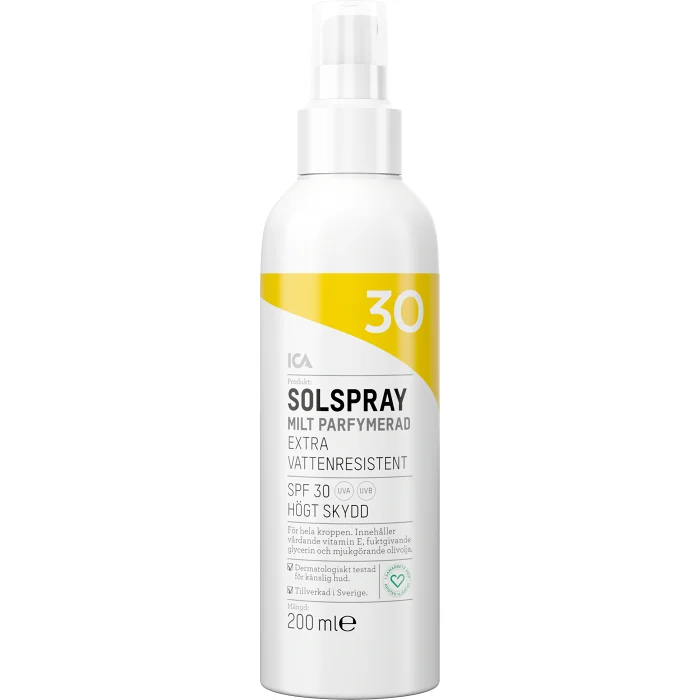 Solspray SPF 30 200ml ICA Hjärtat