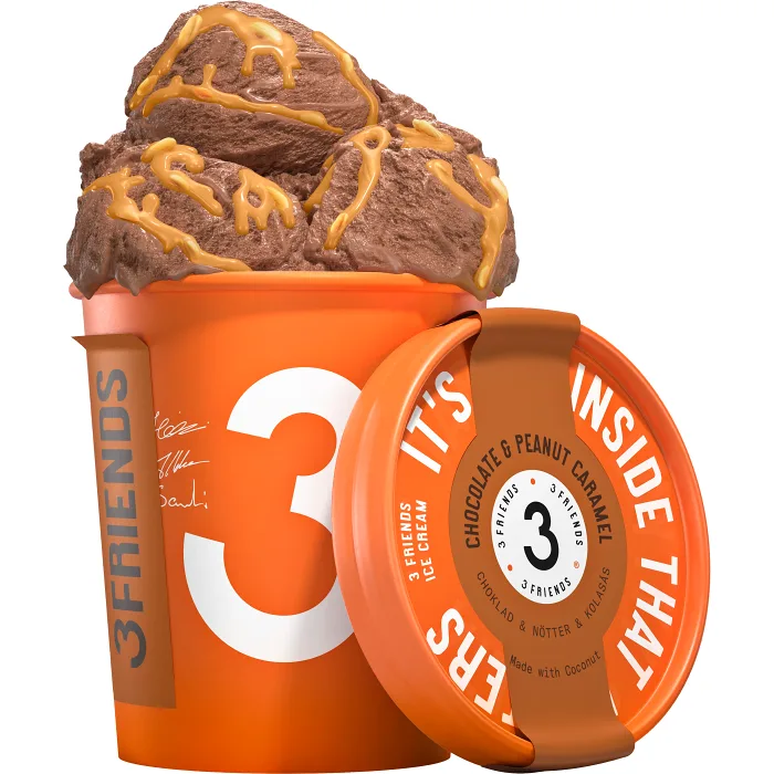 Glass Chocolate & peanut caramel 450ml Tre Vänners Glass