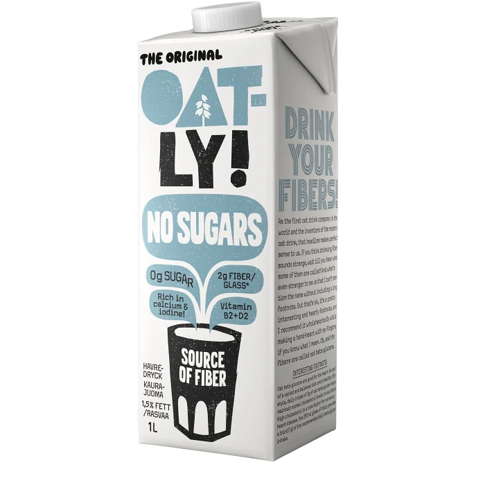 Havredryck "No" Sugars 1000ml Oatly