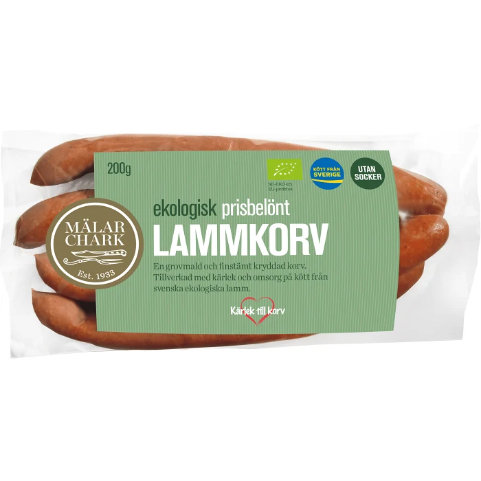 Lammkorv Ekologisk 200g Mälarchark