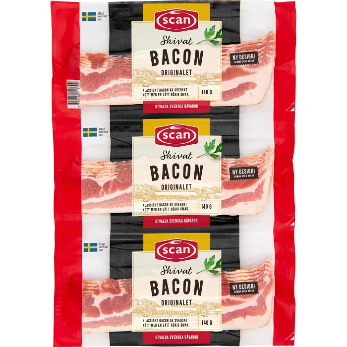 Bacon Skivat 3-pack 420g Scan