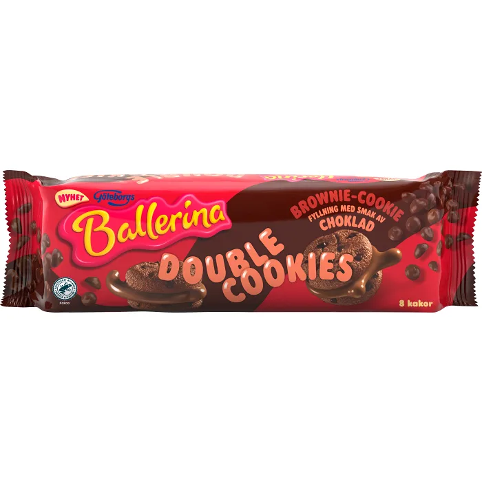 Dubbla Cookies Brownie 168g Ballerina