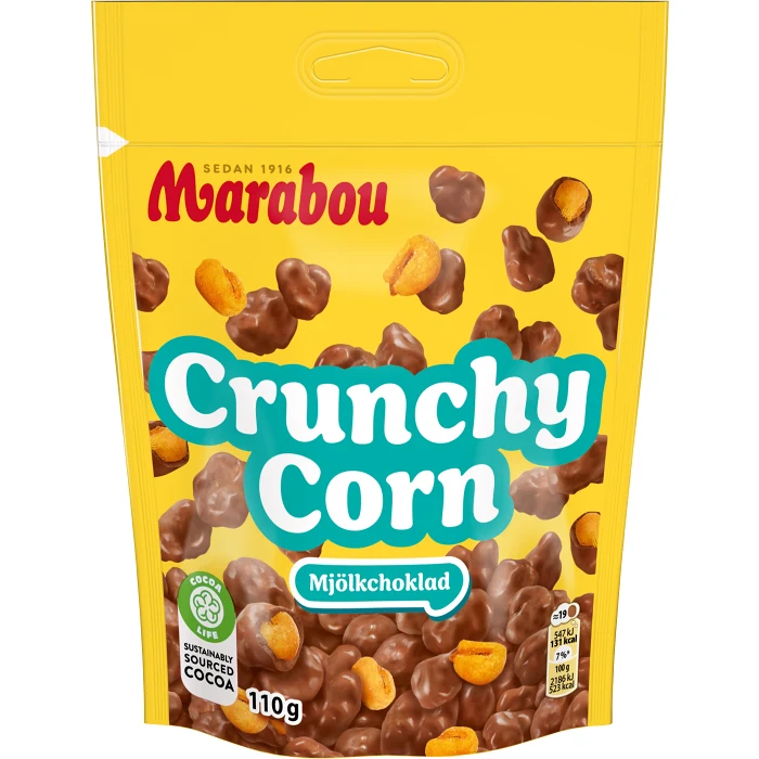 Chokladpåse Never Stop Crunchy Corn 110g Marabou