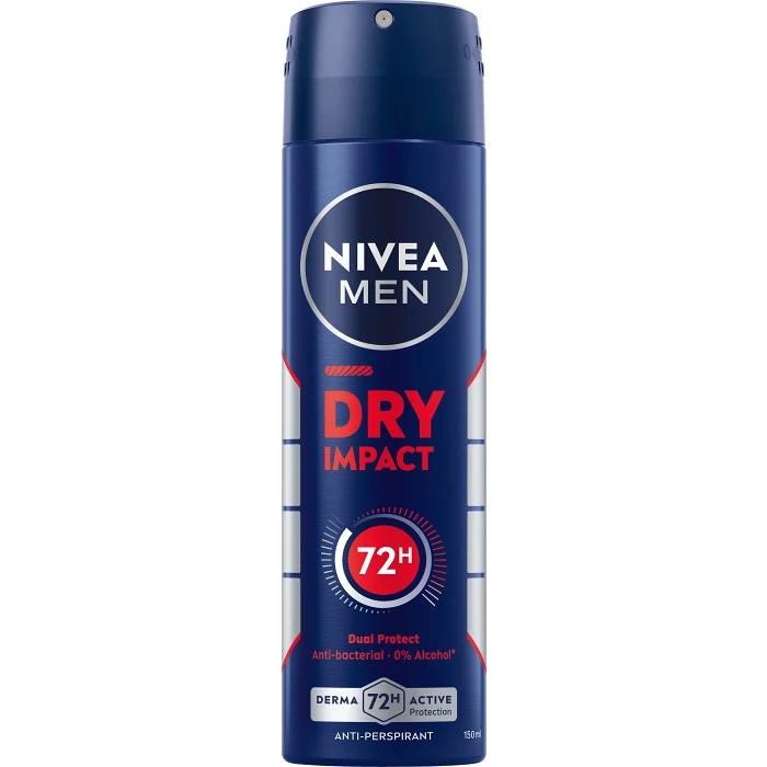 Deodorant 72h Dry Impact Spray 150ml Nivea Men