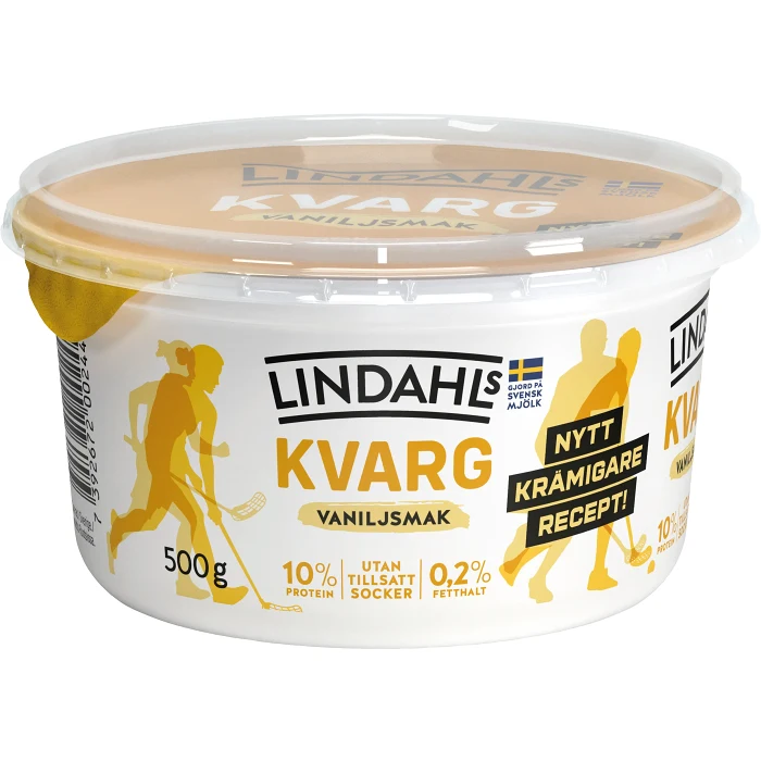 Kvarg Vaniljsmak 0,2% 500g Lindahls