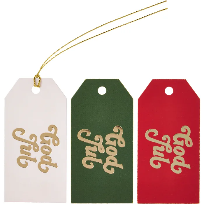 Hängetiketter God jul 6 st