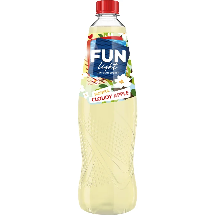 Lightdryck Cloudy Apple Sockerfri 1l Fun Light