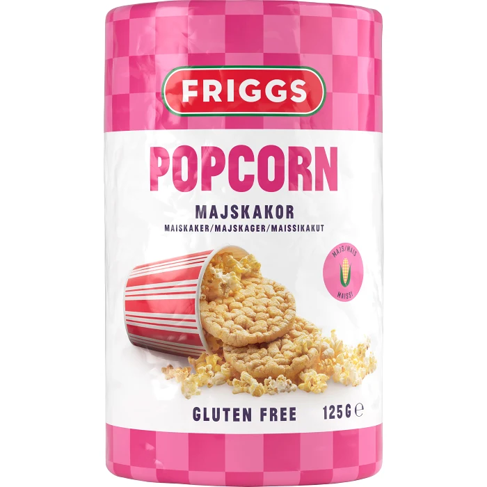 Majskakor Popcorn 125g Friggs