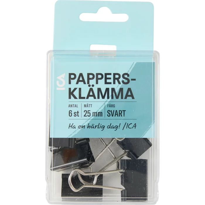 Pappersklämma 25 mm 6 stycken