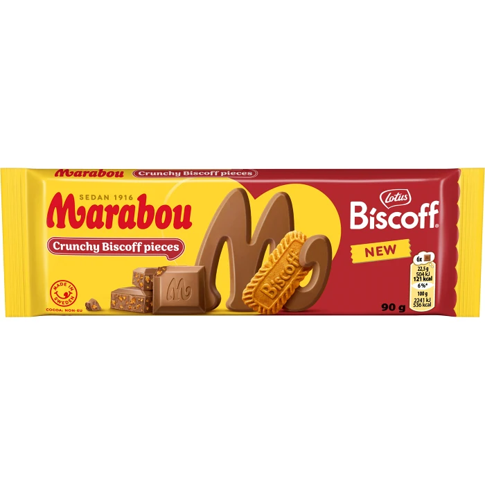Chokladkaka Biscoff 90g Marabou