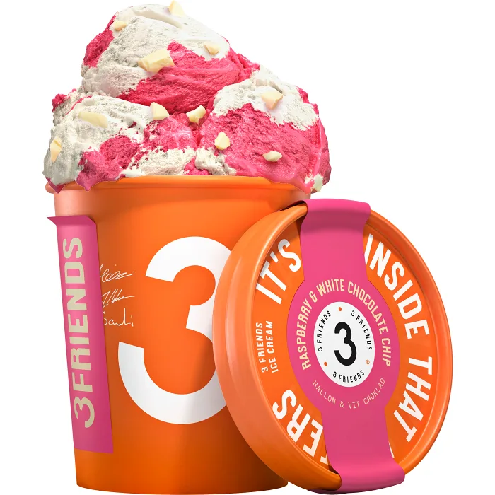 Glass Rasberry & white chocolate chip 450ml Tre Vänners Glass