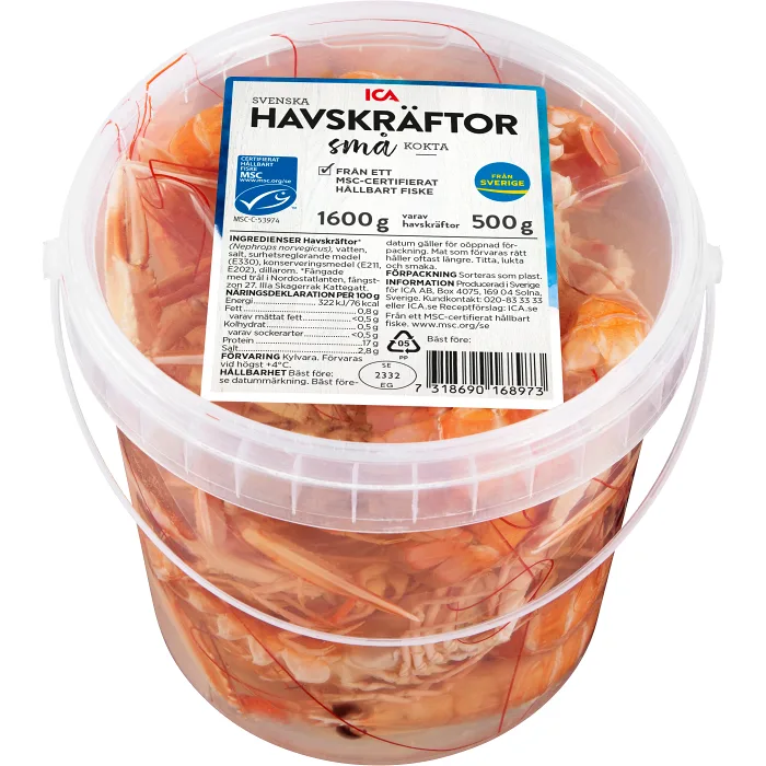 Havskräftor Små Färska 500g ICA